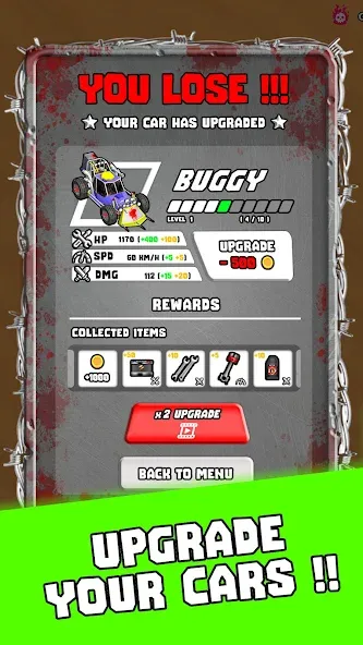 Tires & Fires: Zombie Survival на Андроид — Много денег и бессмертие — скриншот 5