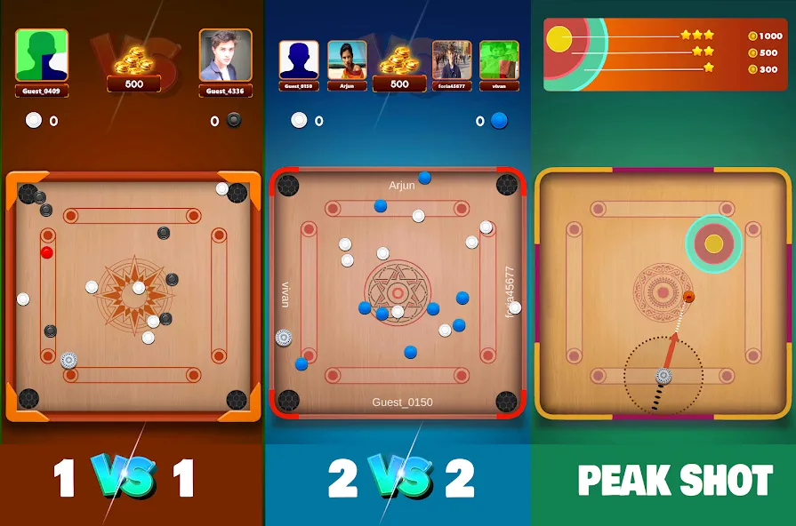 Скачать Carrom Board Clash : Pool game на телефон — Много денег — скриншот 4