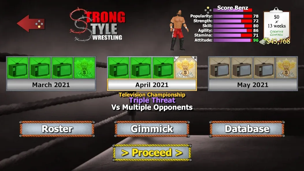 Wrestling Empire — Много денег — скриншот 3