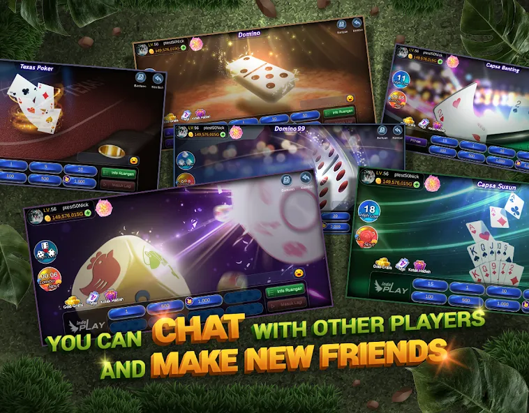 Скачать взлом Indoplay-Capsa Domino QQ Poker на Андроид — Много золота и фишек — скриншот 5