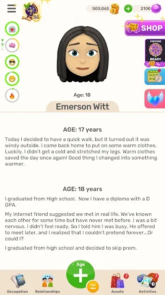Age Sim: Adventure Living Mod APK Много денег — Скачать на Андроид — скриншот 5