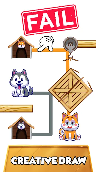 Dog rush: Draw to save games на Андроид — Мод Много денег — скриншот 5