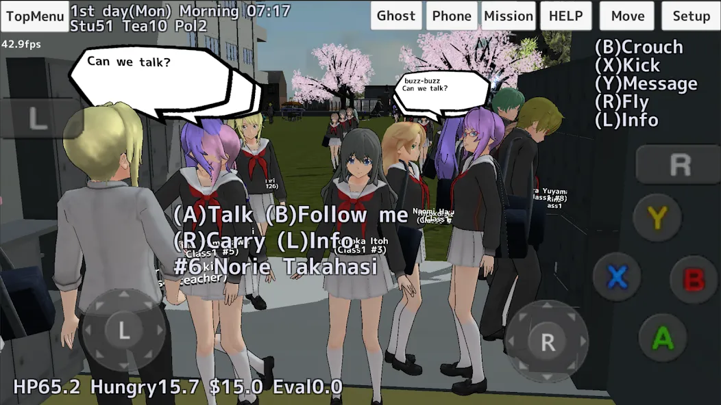 Скачать взломанную School Girls Simulator — Все костюмы открыты — скриншот 1