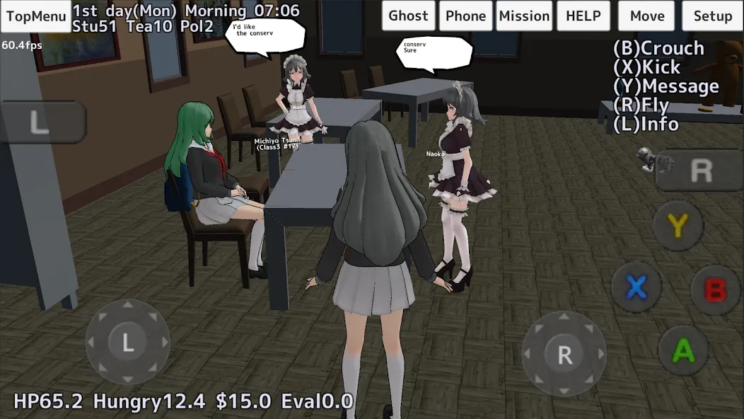 Скачать взломанную School Girls Simulator — Все костюмы открыты — скриншот 3