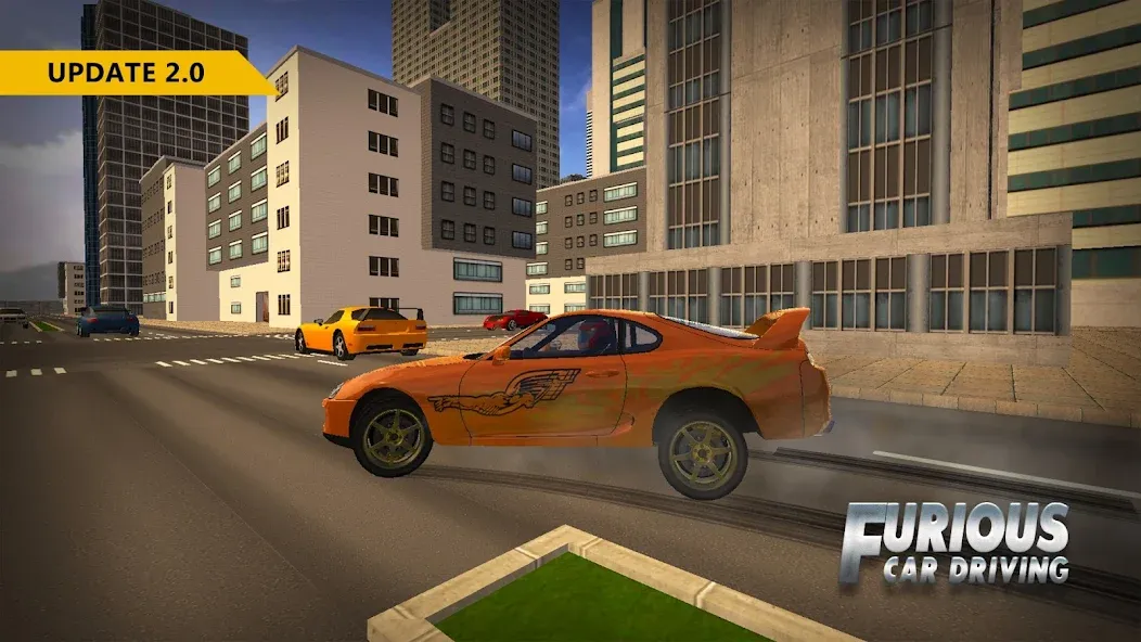Furious Car Driving 2023 — Взломанная версия (Много денег) — скриншот 2 Furious Car Driving 2023 — Взломанная версия (Много денег) — скриншот 2