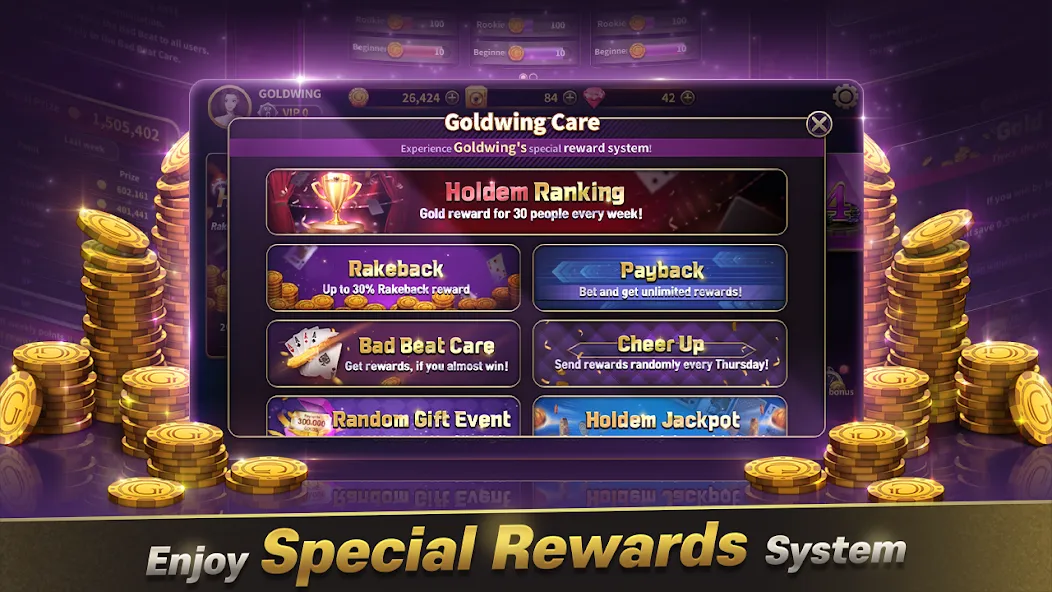 GoldWing Casino Global Mod APK Много денег — Скачать на Андроид — скриншот 1