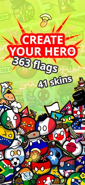 Скачать Countryball Potato Mayhem на Андроид — Много денег и без рекламы — скриншот 3 Скачать Countryball Potato Mayhem на Андроид — Много денег и без рекламы — скриншот 3
