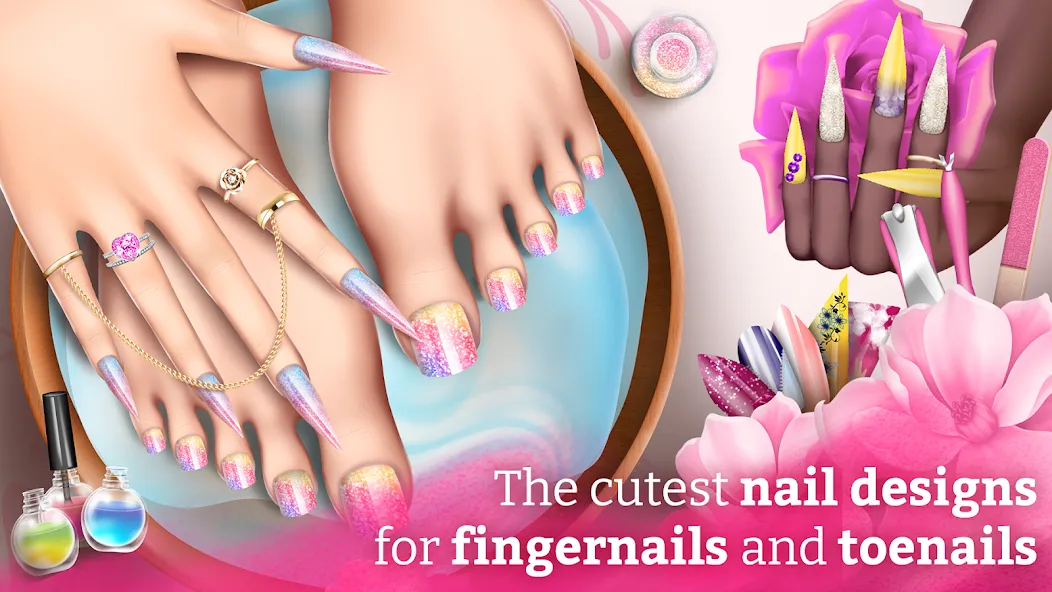 Скачать Nail Art Fashion Salon Game (Мод: Все открыто) на Андроид — скриншот 1 Скачать Nail Art Fashion Salon Game (Мод: Все открыто) на Андроид — скриншот 1