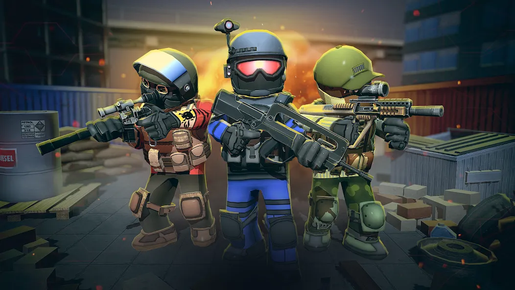 KUBOOM 3D: FPS Shooting Games на Андроид — Мод Много денег и патронов — скриншот 2