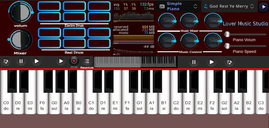 Org Piano:Real Piano Keyboard (Мод Все песни разблокированы) — скриншот 2