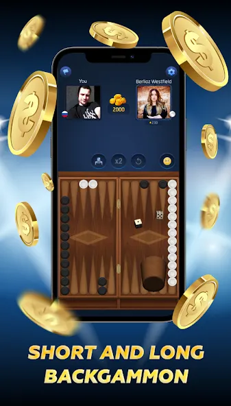 PPNards: Backgammon board game MOD APK на Android — Все премиум доски разблокированы — скриншот 1