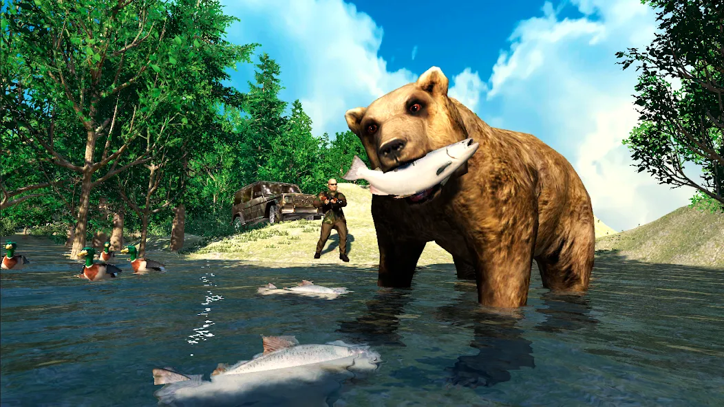 Скачать взлом Hunting Simulator 4x4 на Андроид — Много денег — скриншот 3