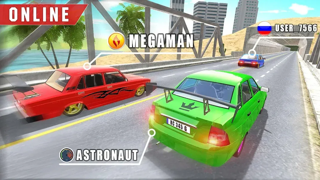 Скачать взломанную Real Cars Online Racing — Взлом на много денег и бесконечный нитро — скриншот 3