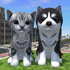 Скачать Cute Cat And Puppy World MOD APK — Много денег