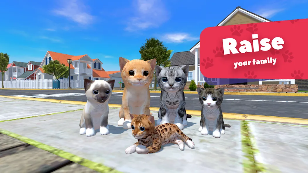 Cat Simulator - Animal Life MOD — Много денег и без рекламы на Андроид — скриншот 1