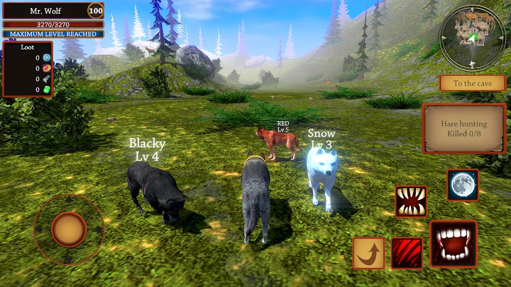 Wolf Simulator - Animal Games Mod APK Много денег — Скачать на Андроид — скриншот 5