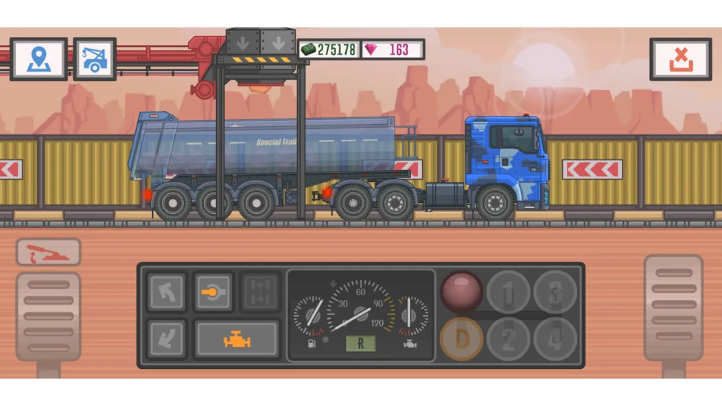 Скачать взломанную Trucker and Trucks — Много денег — скриншот 2