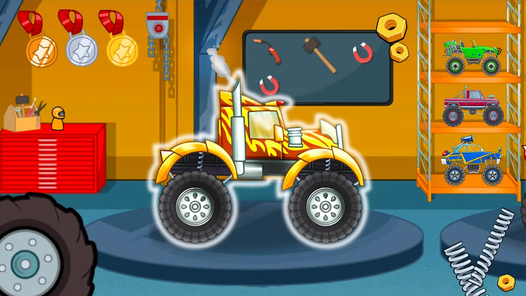 Скачать Kids Monster Truck Racing Game на телефон — Много денег — скриншот 5