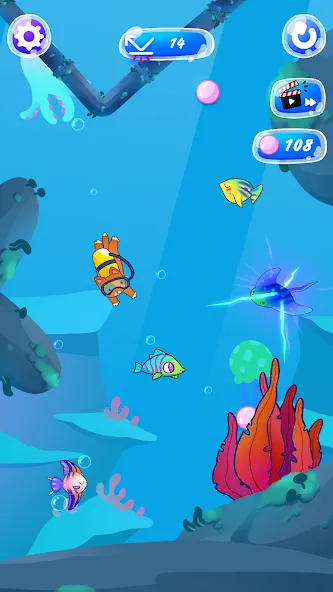 Скачать взлом Simba Fishing на Андроид — Много денег — скриншот 4