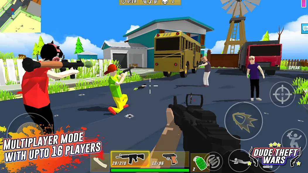 Взломанная Dude Theft Wars Shooting Games на Андроид — Много денег — скриншот 2