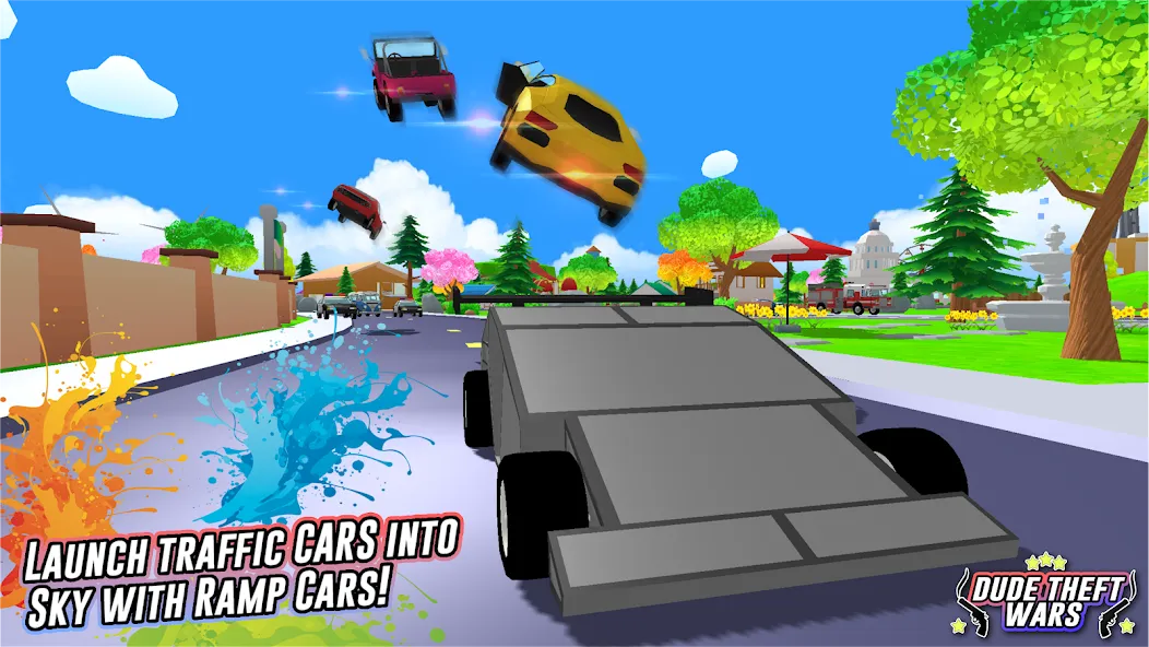 Взломанная Dude Theft Wars Shooting Games на Андроид — Много денег — скриншот 5