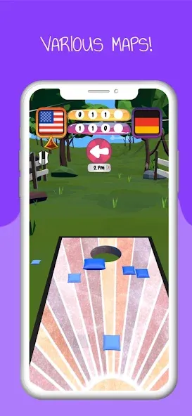 Cornhole 3D: Nations League — Мод: Много денег — скриншот 2
