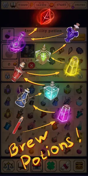 Potion shop: Alchemy Simulator — Мод: Много денег — скриншот 1