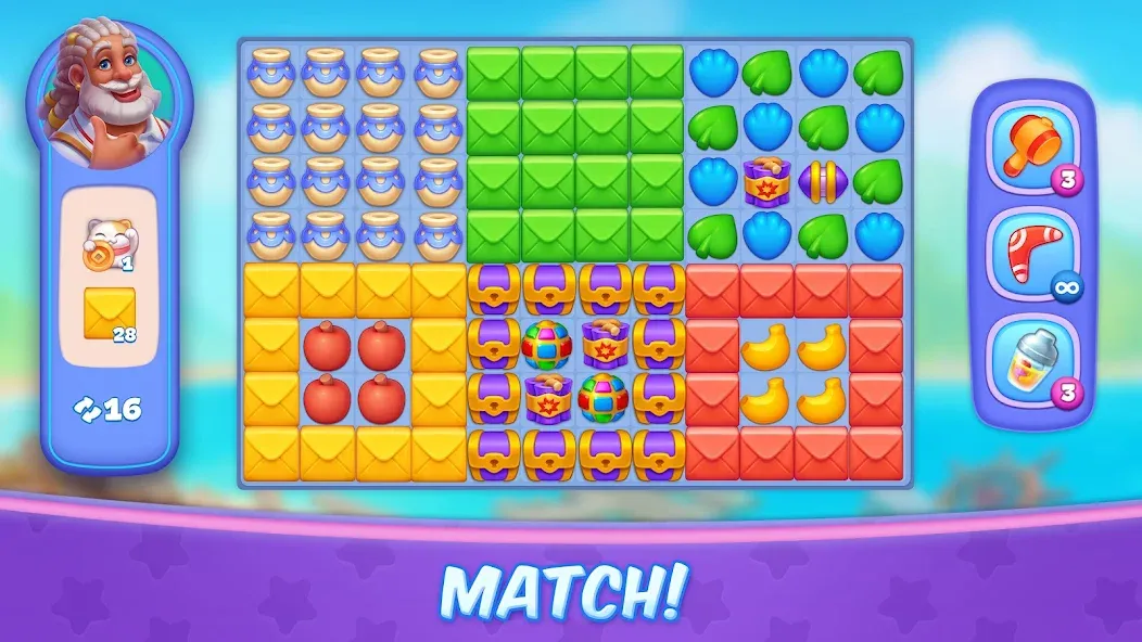 Скачать Tropicmania: Match-3 adventure MOD APK — Много жизней и ходов — скриншот 4 Скачать Tropicmania: Match-3 adventure MOD APK — Много жизней и ходов — скриншот 4