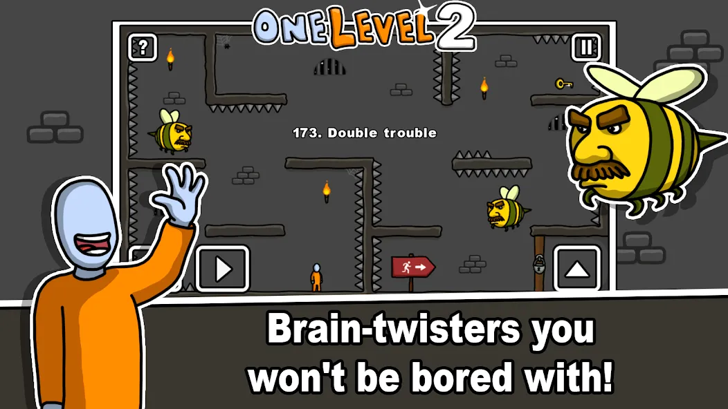One Level 2 Stickman Jailbreak на Андроид — Много денег — скриншот 3