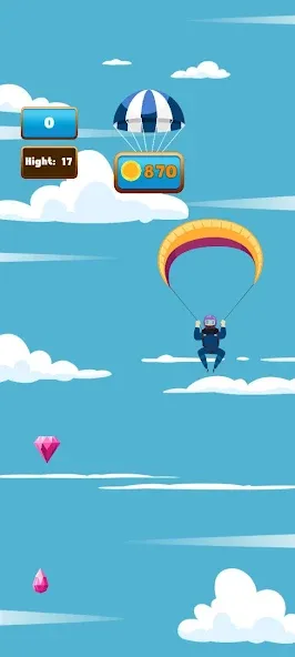 The Parachute на Андроид — Мод Много денег — скриншот 4