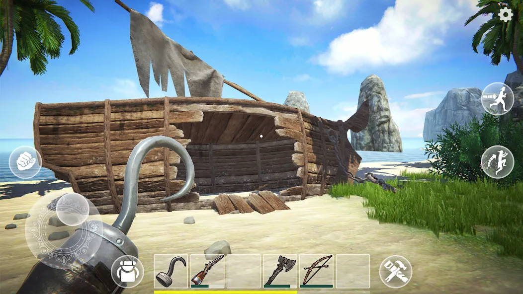 Last Pirate: Survival Island на Андроид — Мод Много денег и бессмертие — скриншот 1