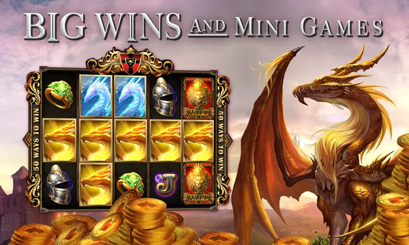 Slots Dragon Machine MOD — Взлом на бесконечные деньги и золото на Андроид — скриншот 1