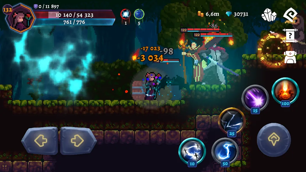 Скачать Darkrise - Pixel Action RPG на Андроид — Много денег — скриншот 1