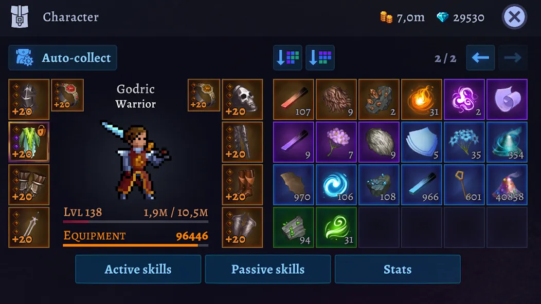 Скачать Darkrise - Pixel Action RPG на Андроид — Много денег — скриншот 5