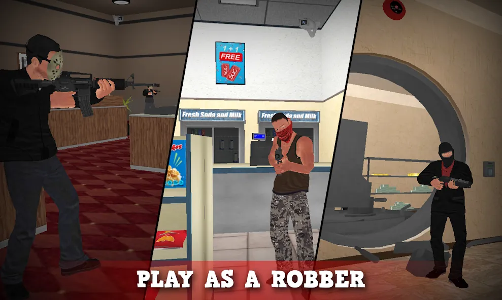 Скачать взлом Justice Rivals 3 Cops&Robbers на Андроид — Много денег — скриншот 2