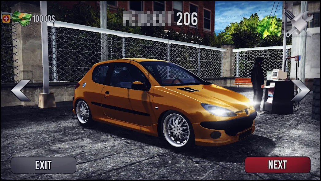 Скачать взломанную 206 Drift Simulator — Много денег — скриншот 1