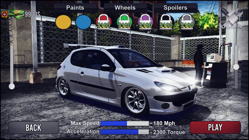 Скачать взломанную 206 Drift Simulator — Много денег — скриншот 2
