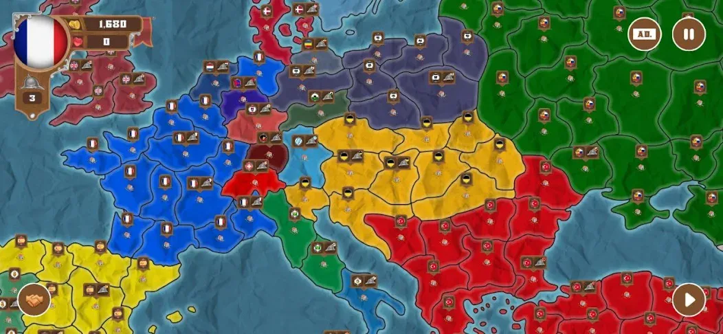 World conquest: Europe 1812 MOD — Много денег и бесконечные ресурсы на Андроид — скриншот 3 World conquest: Europe 1812 MOD — Много денег и бесконечные ресурсы на Андроид — скриншот 3