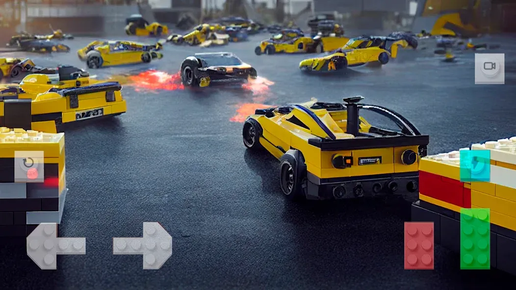 Скачать взлом Block Car Wars Brick Car Crash на Андроид — Много денег — скриншот 2