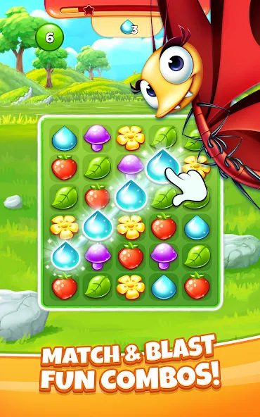 Скачать Match 3 Game - Fiends Stars на телефон — Много денег — скриншот 1
