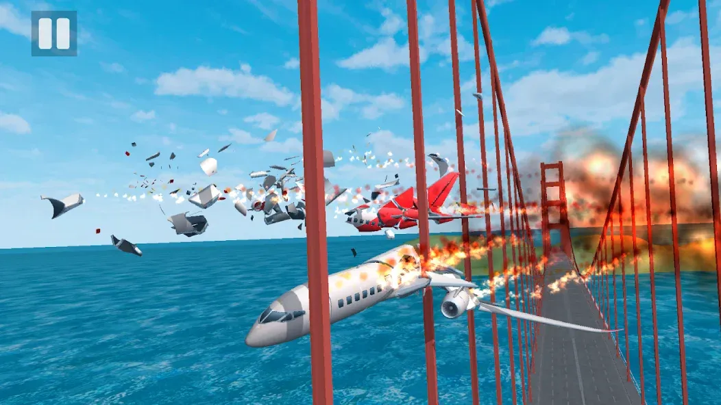 Plane Crash: Flight Simulator на Андроид — Все самолеты открыты — скриншот 2