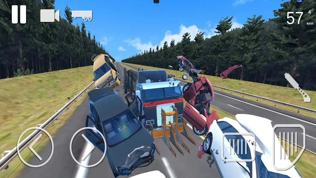 Truck Crash Simulator Accident на Андроид — Много денег — скриншот 2