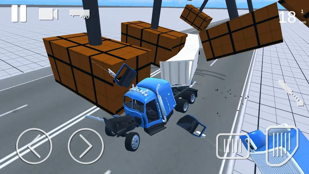 Truck Crash Simulator Accident на Андроид — Много денег — скриншот 3