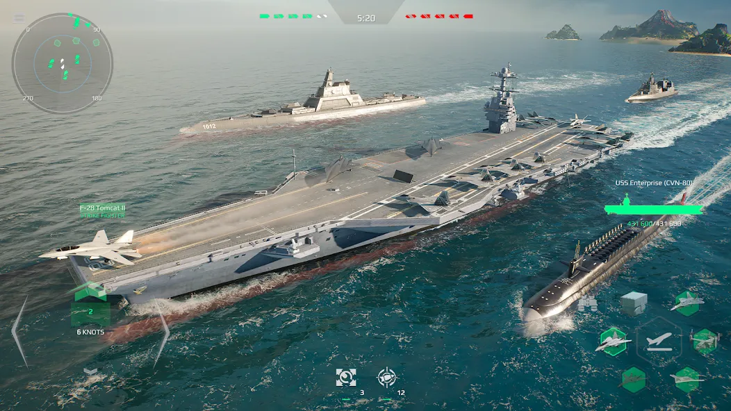 Modern Warships: Naval Battles MOD APK на Android — Много денег и золота — скриншот 2