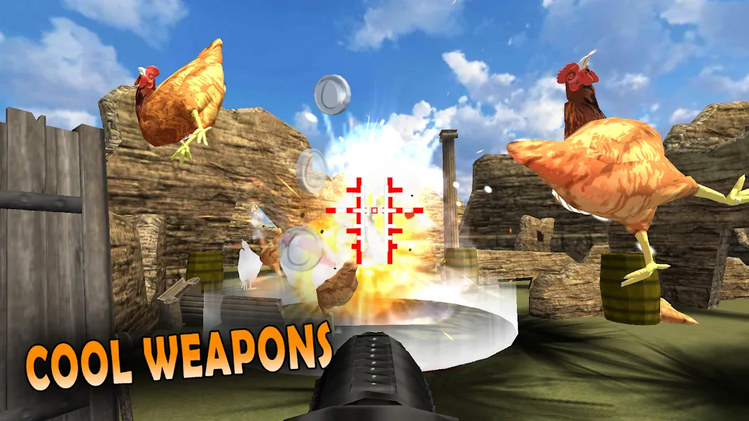 Скачать Cluck Shot: Chicken War FPS — Модификация Много денег — скриншот 4