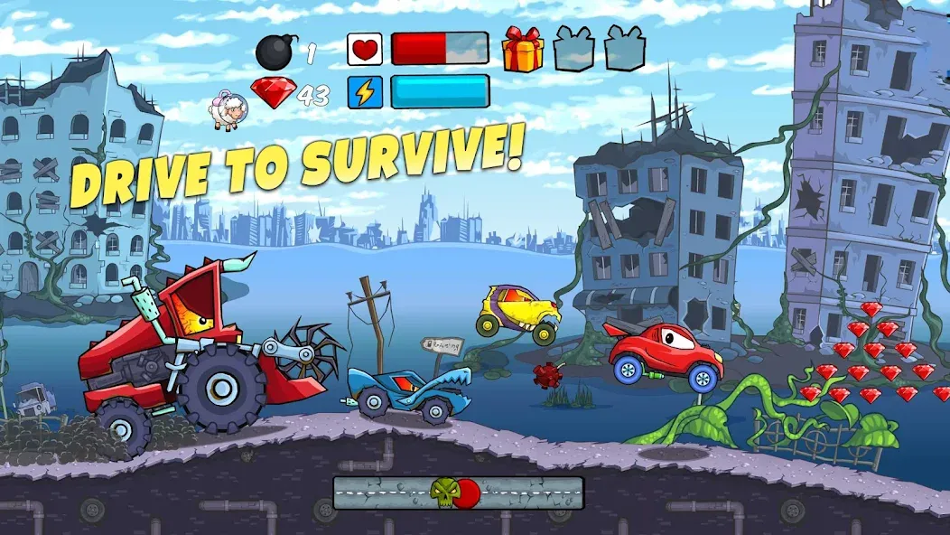 Скачать Car Eats Car - Apocalypse Race — Много денег — скриншот 1