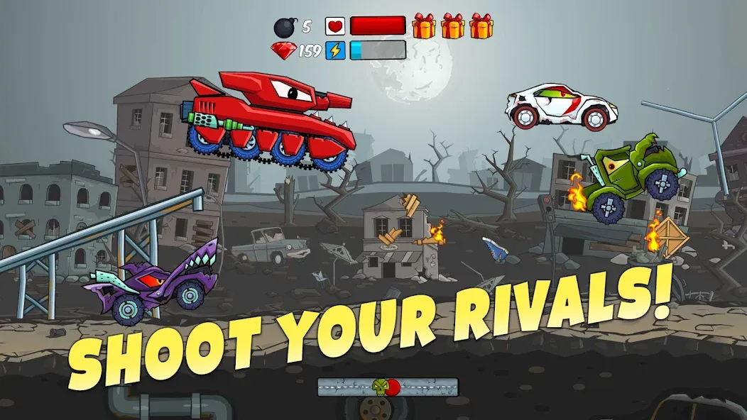 Скачать Car Eats Car - Apocalypse Race — Много денег — скриншот 4