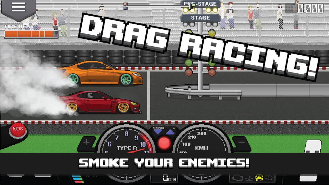 Pixel Car Racer MOD APK — Много денег и алмазов — скриншот 1