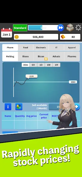 Stock Game - Capitalism Mod APK Много денег — Скачать на Андроид — скриншот 1