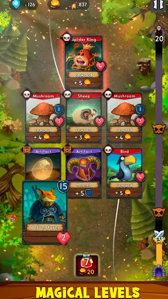 Скачать Card Dungeons: Rouge RPG — Последняя версия (Много денег) — скриншот 3